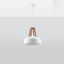 CASCO pendant lamp – white/natural wood – photo 3