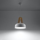 CASCO pendant lamp – white/natural wood – photo 4