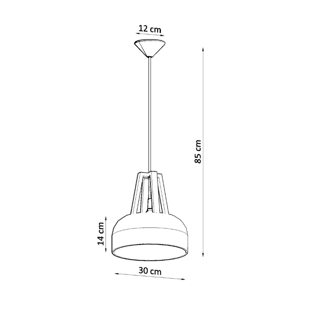 CASCO pendant lamp – white/natural wood – photo 5