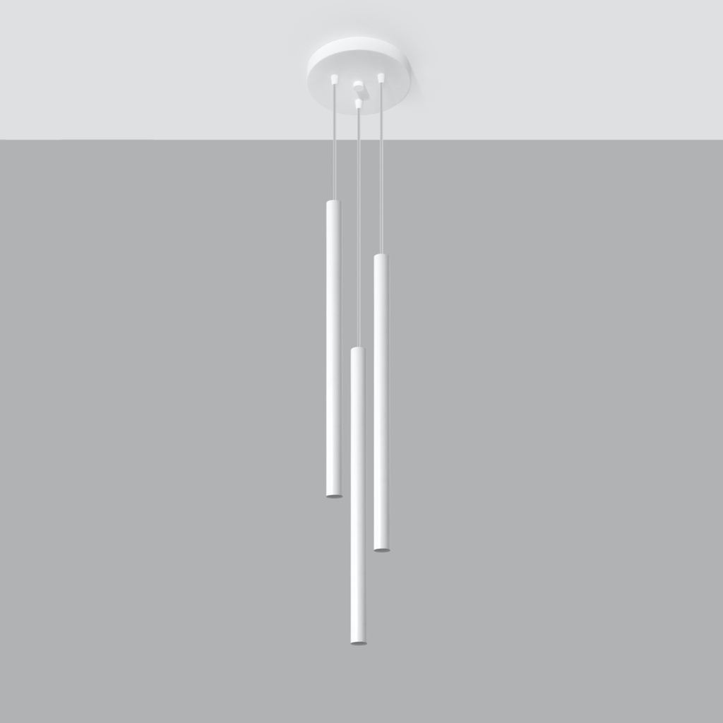 PASTELO 3P pendant lamp – White – photo 3