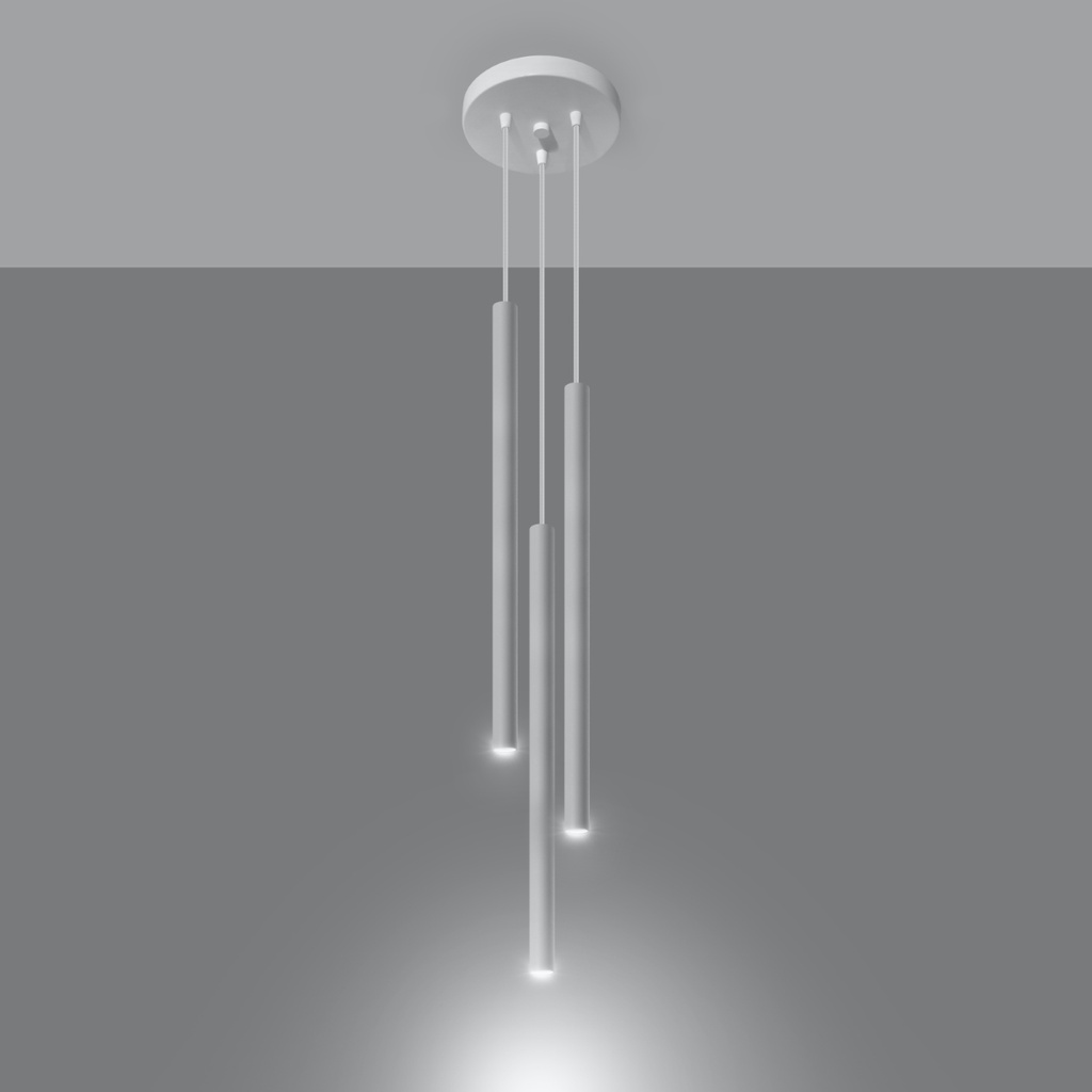 PASTELO 3P pendant lamp – White – photo 4