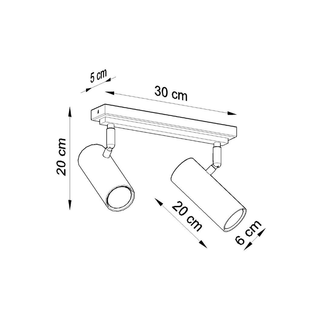 DIREZIONE 2 ceiling light – White – photo 5