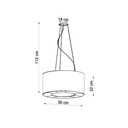 Chandelier SATURNO 50 – White – photo 5