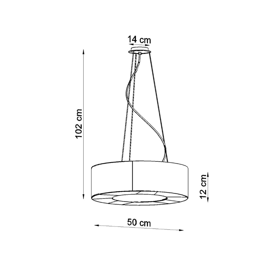SATURNO SLIM 50 Chandelier – White – photo 5