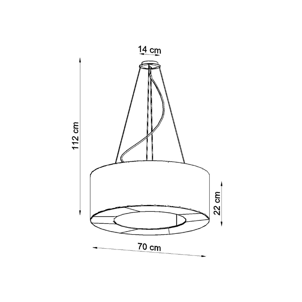 SATURNO 70 chandelier – White – photo 5