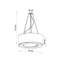 SATURNO 70 chandelier – White – photo 5