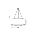 Chandelier SATURNO 90 – White – photo 5