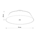 VEGA 70 ceiling light – White – photo 5