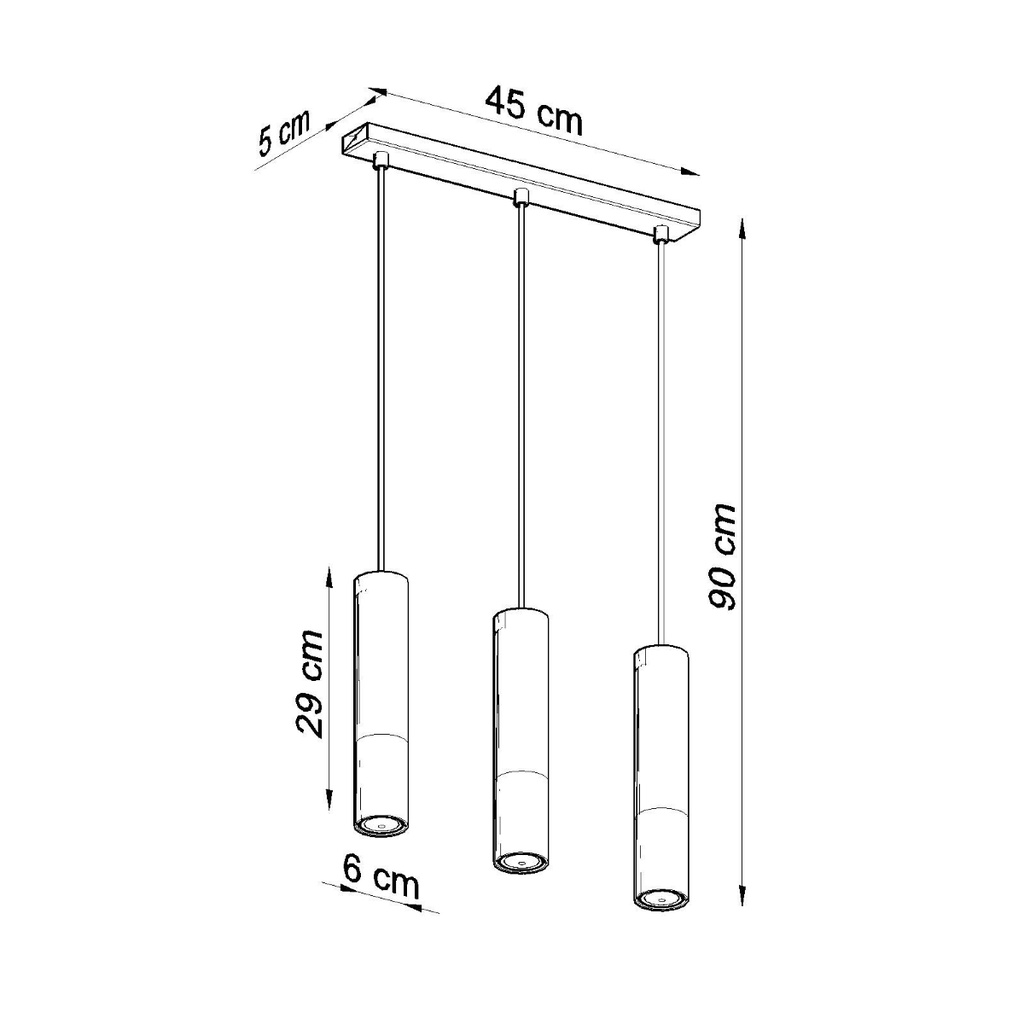 Suspension LOOPEZ 3L – Chrome – photo 5