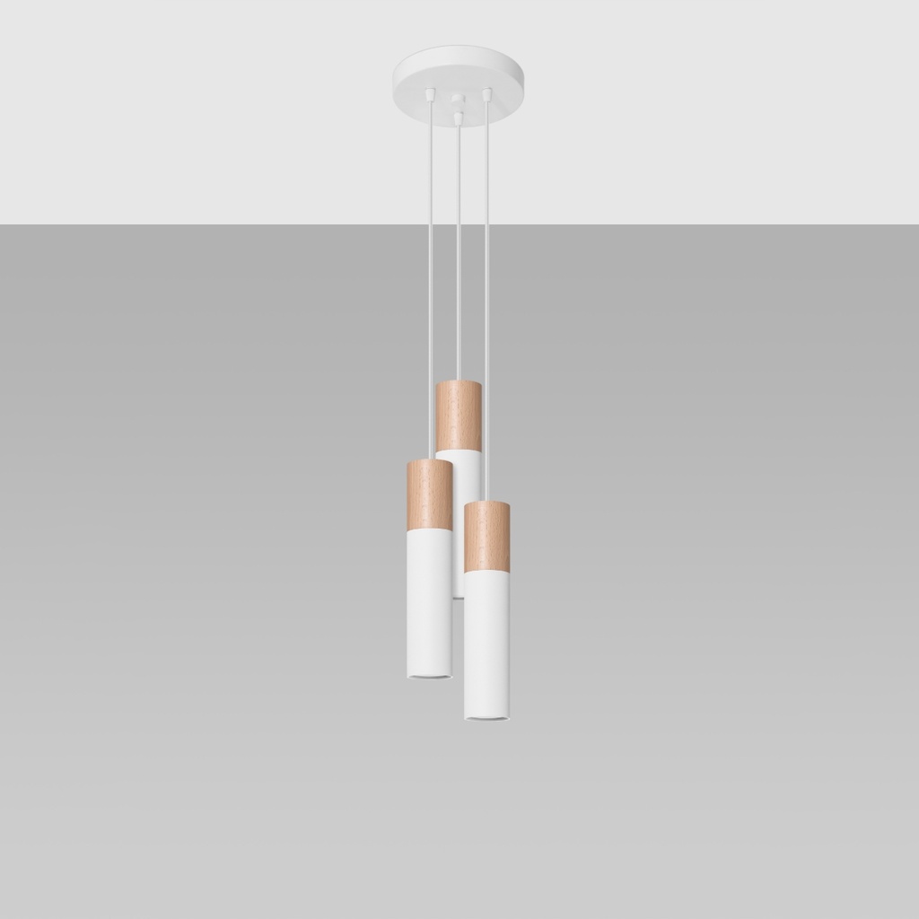 PABLO 3P pendant lamp – White – photo 3