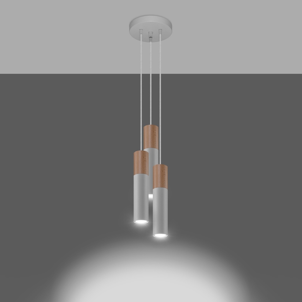 PABLO 3P pendant lamp – White – photo 4
