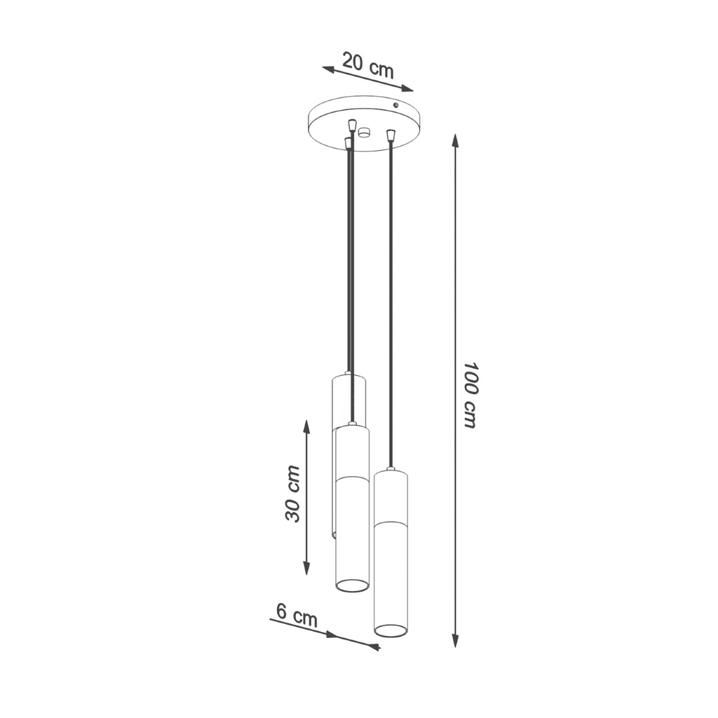 PABLO 3P pendant lamp – White – photo 5