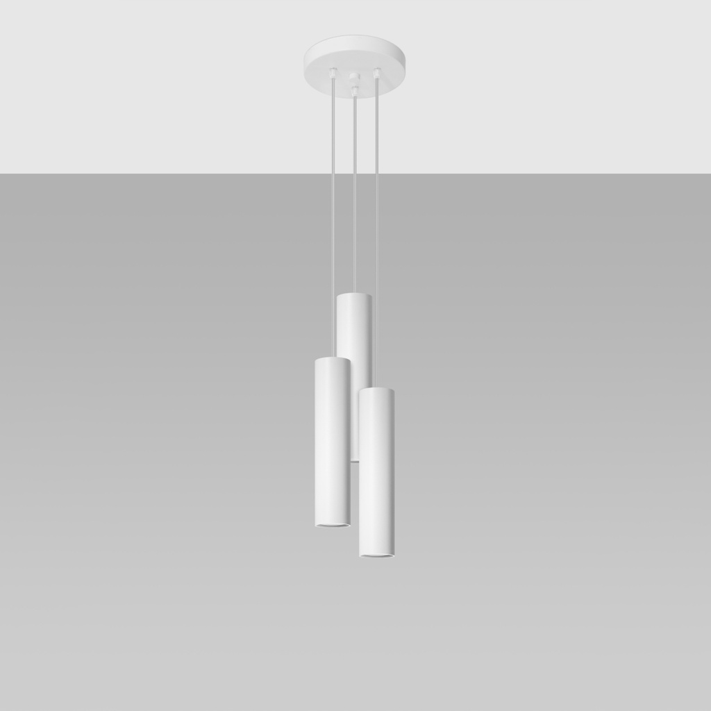 LAGOS 3P pendant lamp – White – photo 3