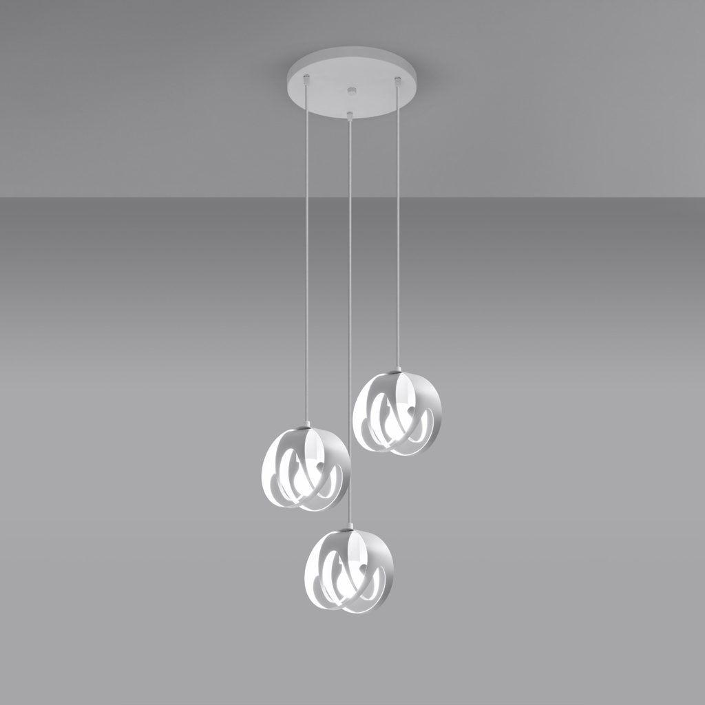 TULOS 3P pendant lamp – White – photo 4
