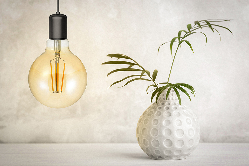 LED E27 Filament Globe, L279535005