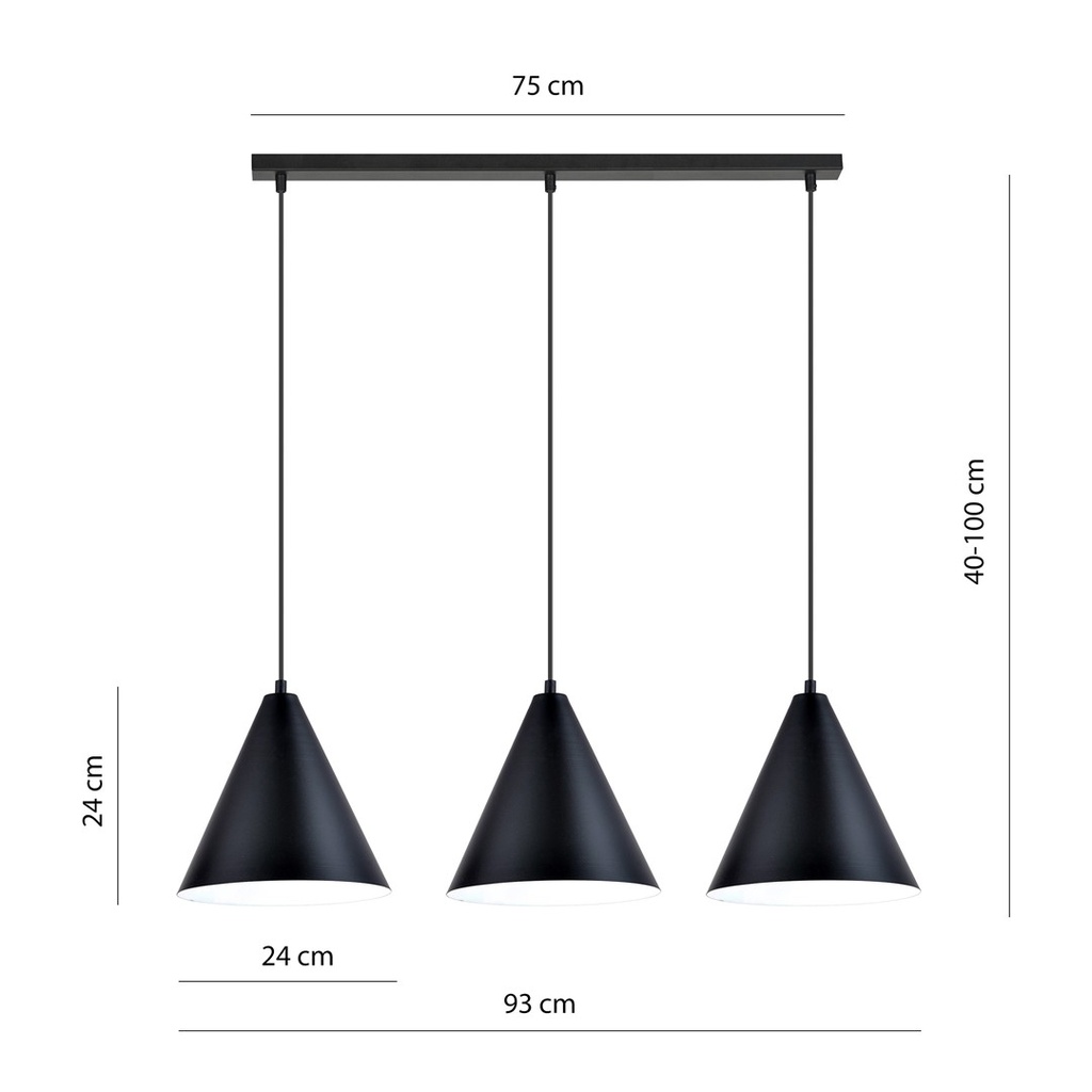 Rebel 3 pendant lamp – black/white – photo 4