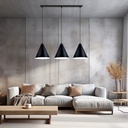 Rebel 3 pendant lamp – black/white – photo 5