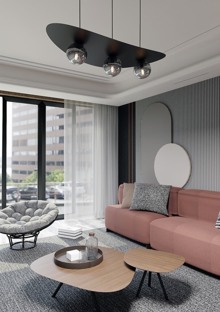 Aura 3 pendant lamp – graphite – photo 5