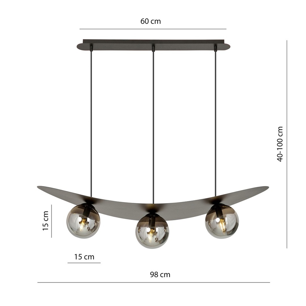 Aura 3 pendant lamp – graphite – photo 8