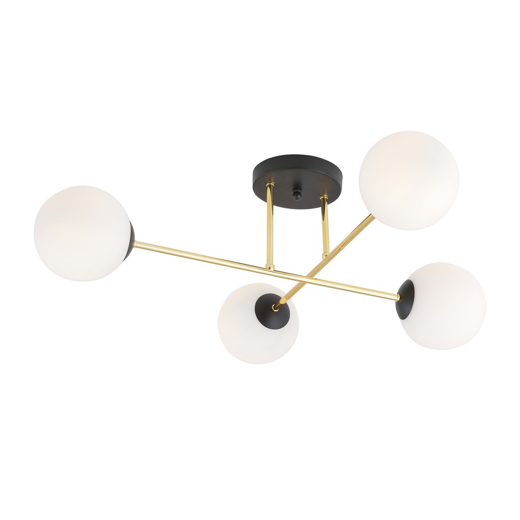Magnum 4 ceiling lamp – black/opal – photo 3