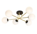 Magnum 6 ceiling lamp – black/opal – photo 3
