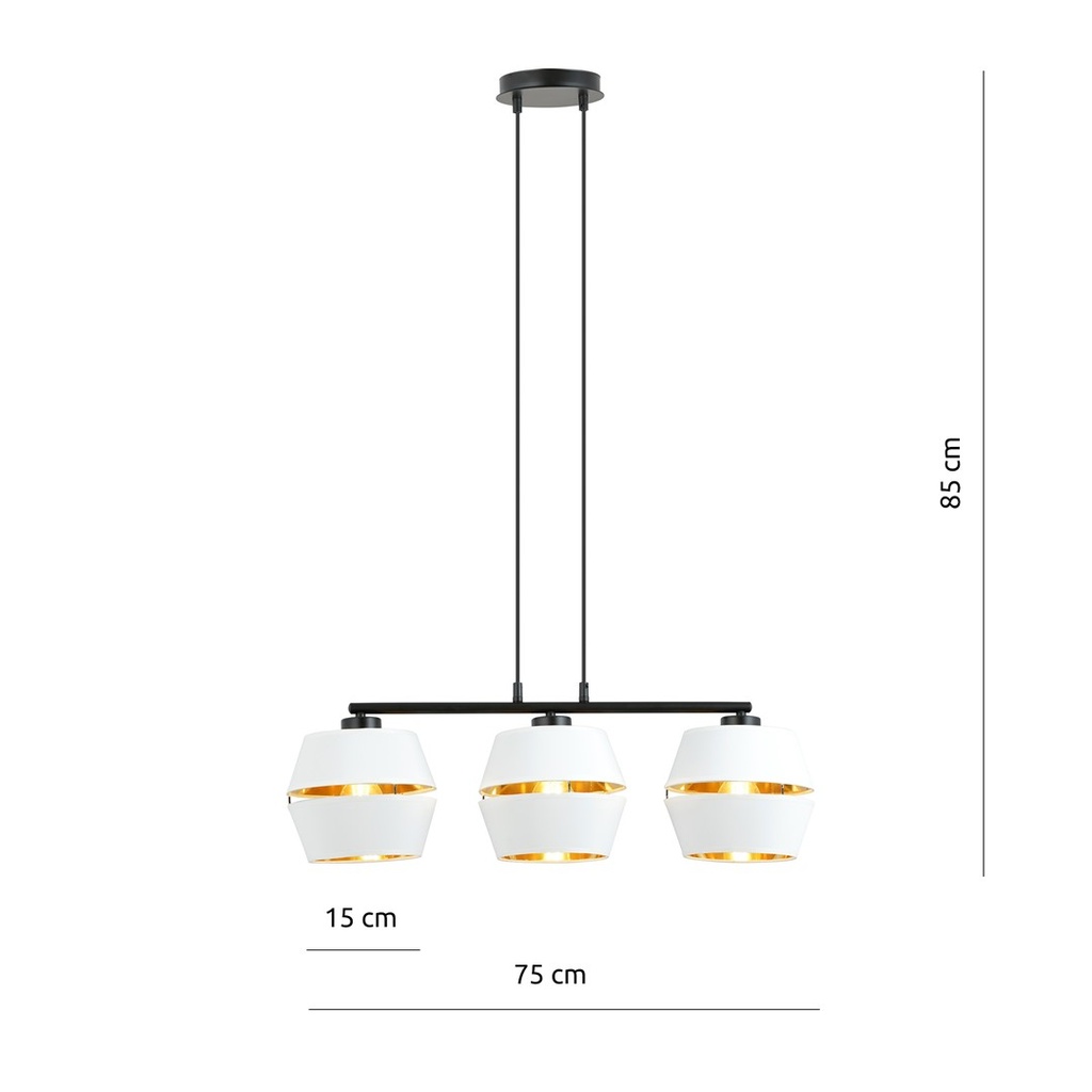 Piano 3 pendant lamp – White – photo 5
