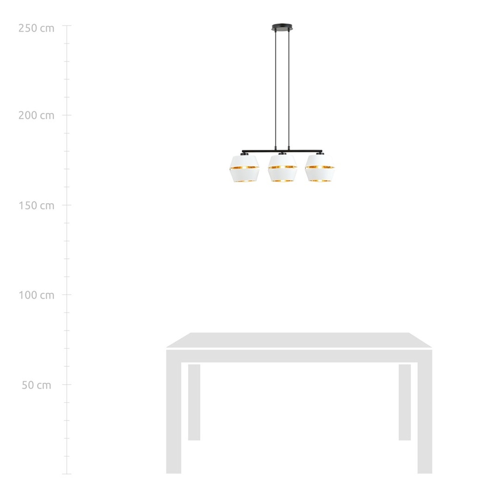 Piano 3 pendant lamp – White – photo 6