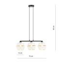 Malia 3 pendant lamp – White – photo 5