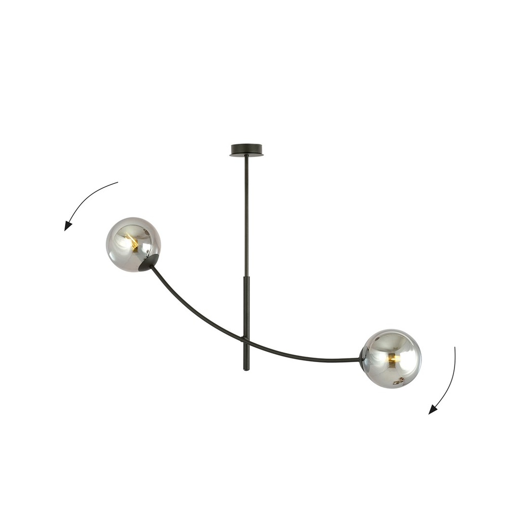 Hunter 2 ceiling lamp – graphite – photo 4