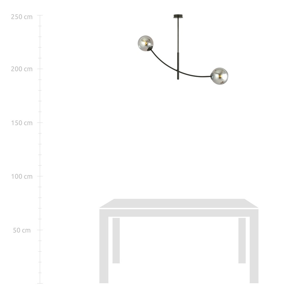 Hunter 2 ceiling lamp – graphite – photo 8
