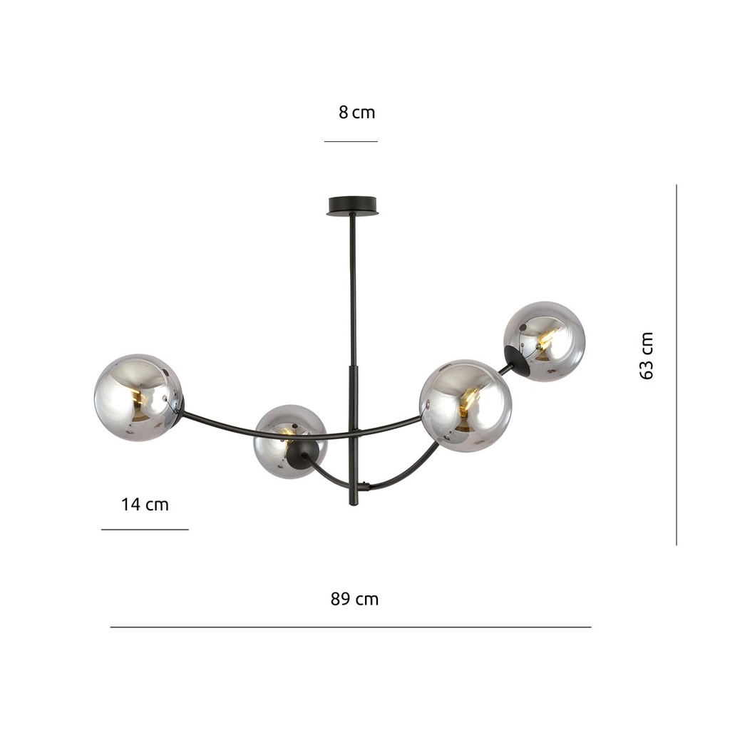 Hunter 4 ceiling lamp – graphite – photo 6