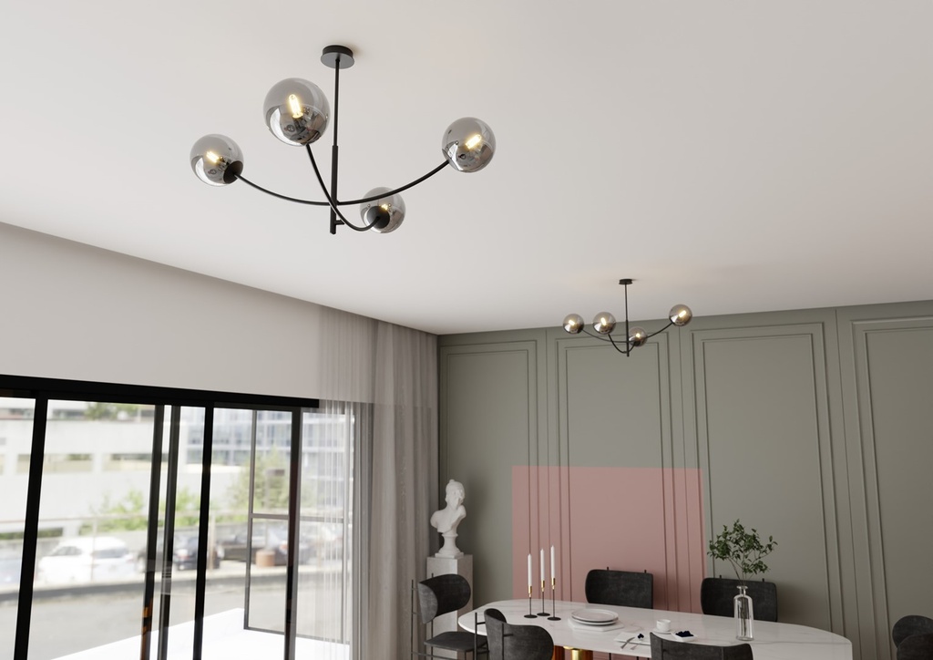 Hunter 4 ceiling lamp – graphite – photo 10