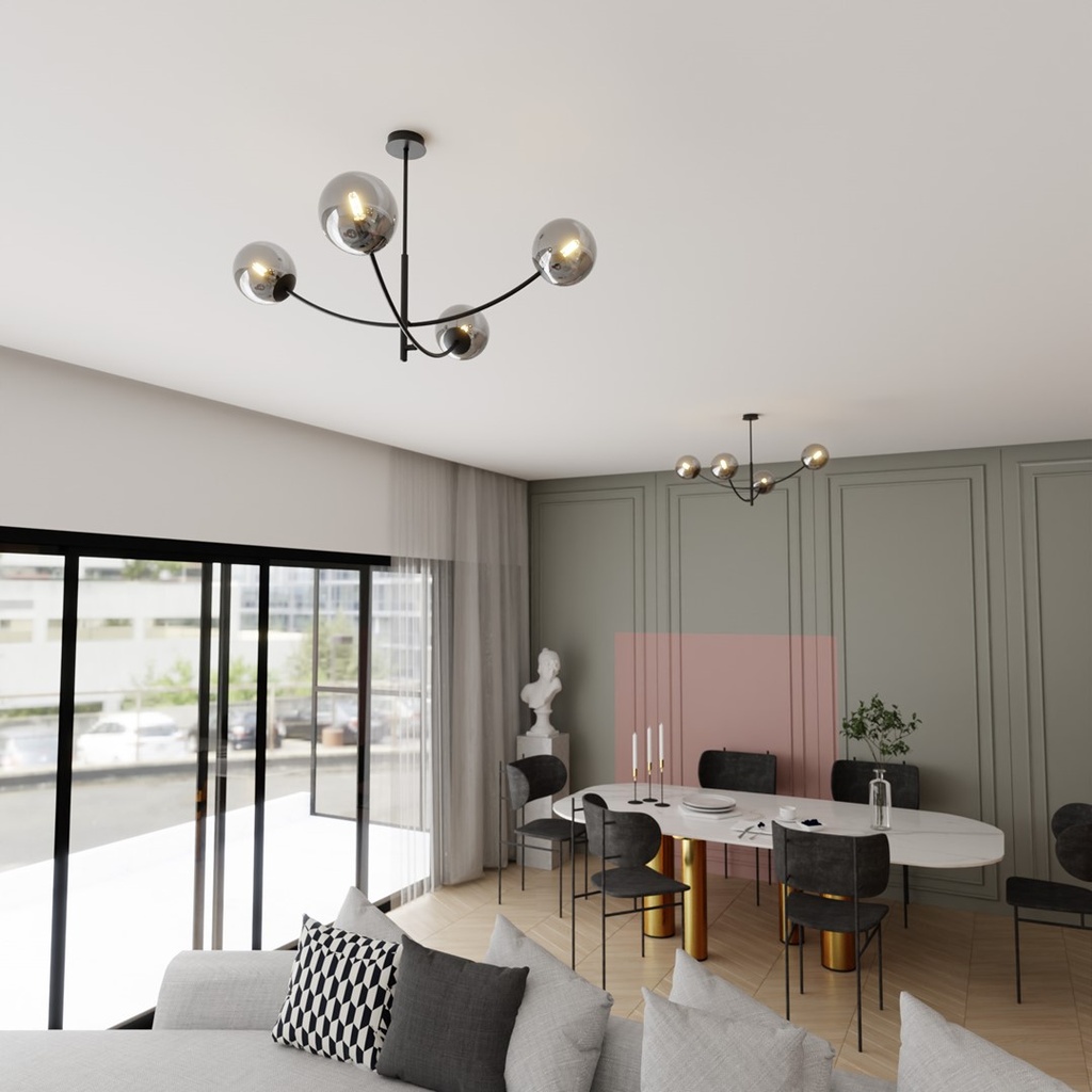 Hunter 4 ceiling lamp – graphite – photo 12
