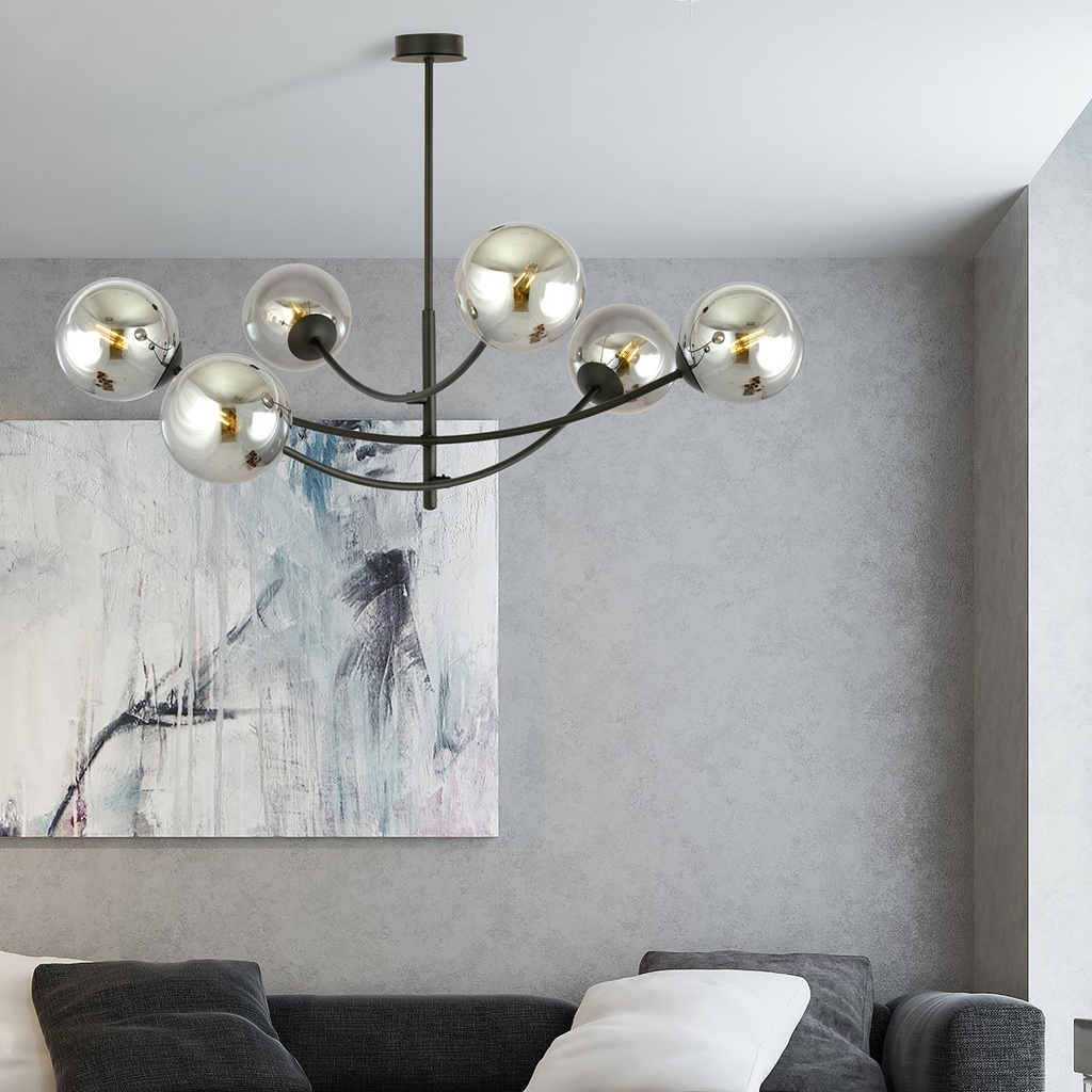 Hunter 6 ceiling lamp – graphite – photo 5