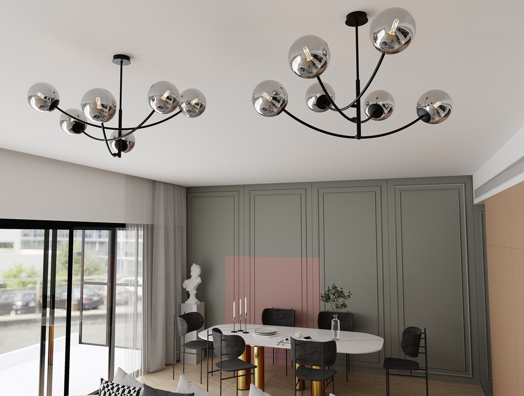 Hunter 6 ceiling lamp – graphite – photo 7