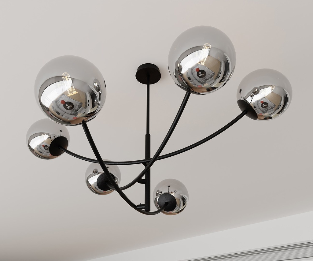 Hunter 6 ceiling lamp – graphite – photo 9