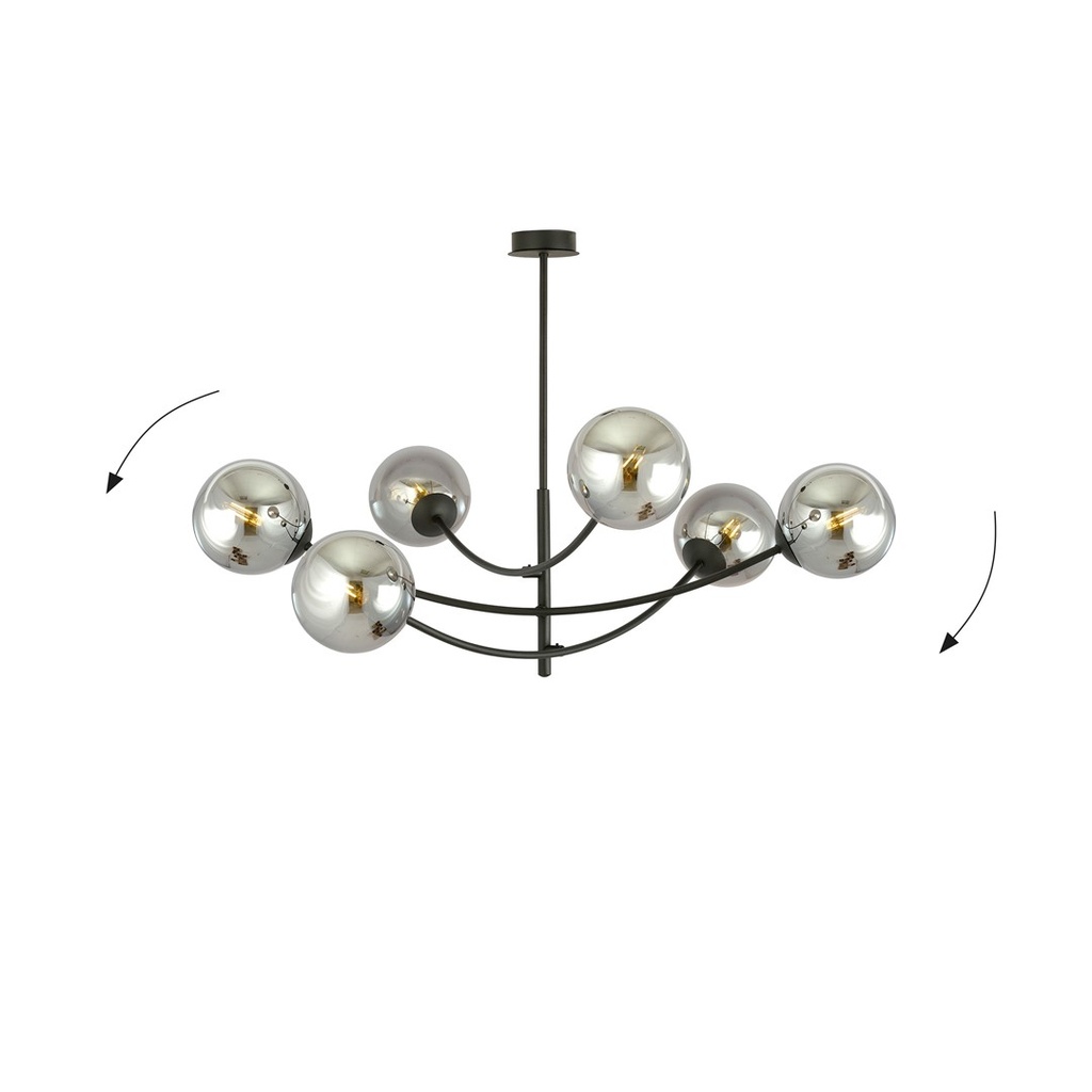Hunter 6 ceiling lamp – graphite – photo 12