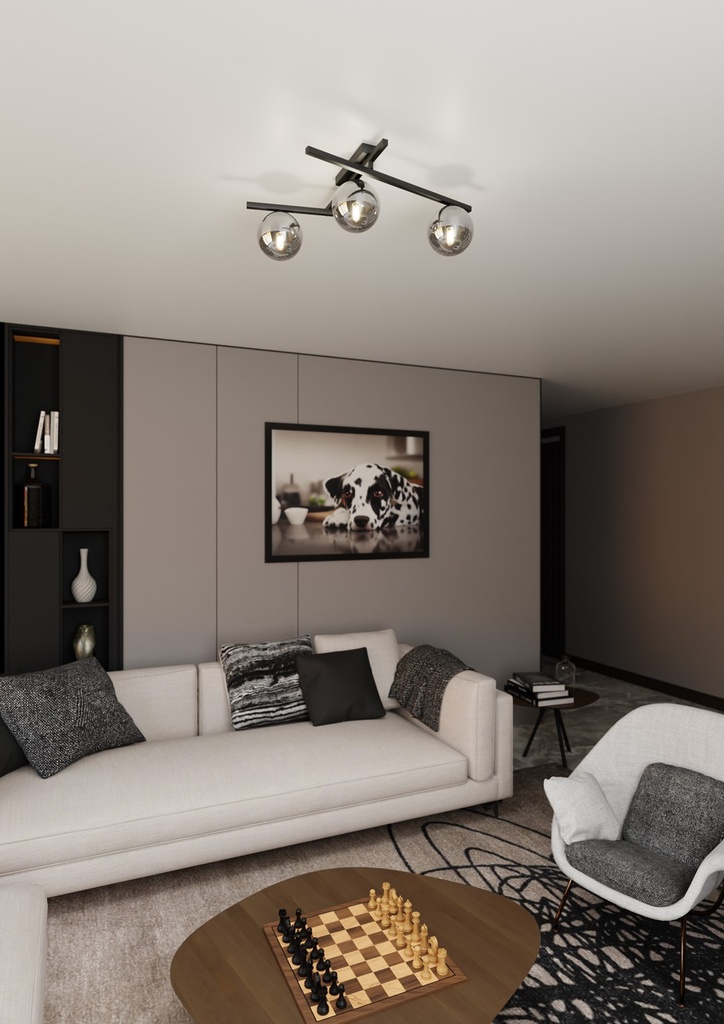 Smart 3 ceiling lamp – graphite – photo 10