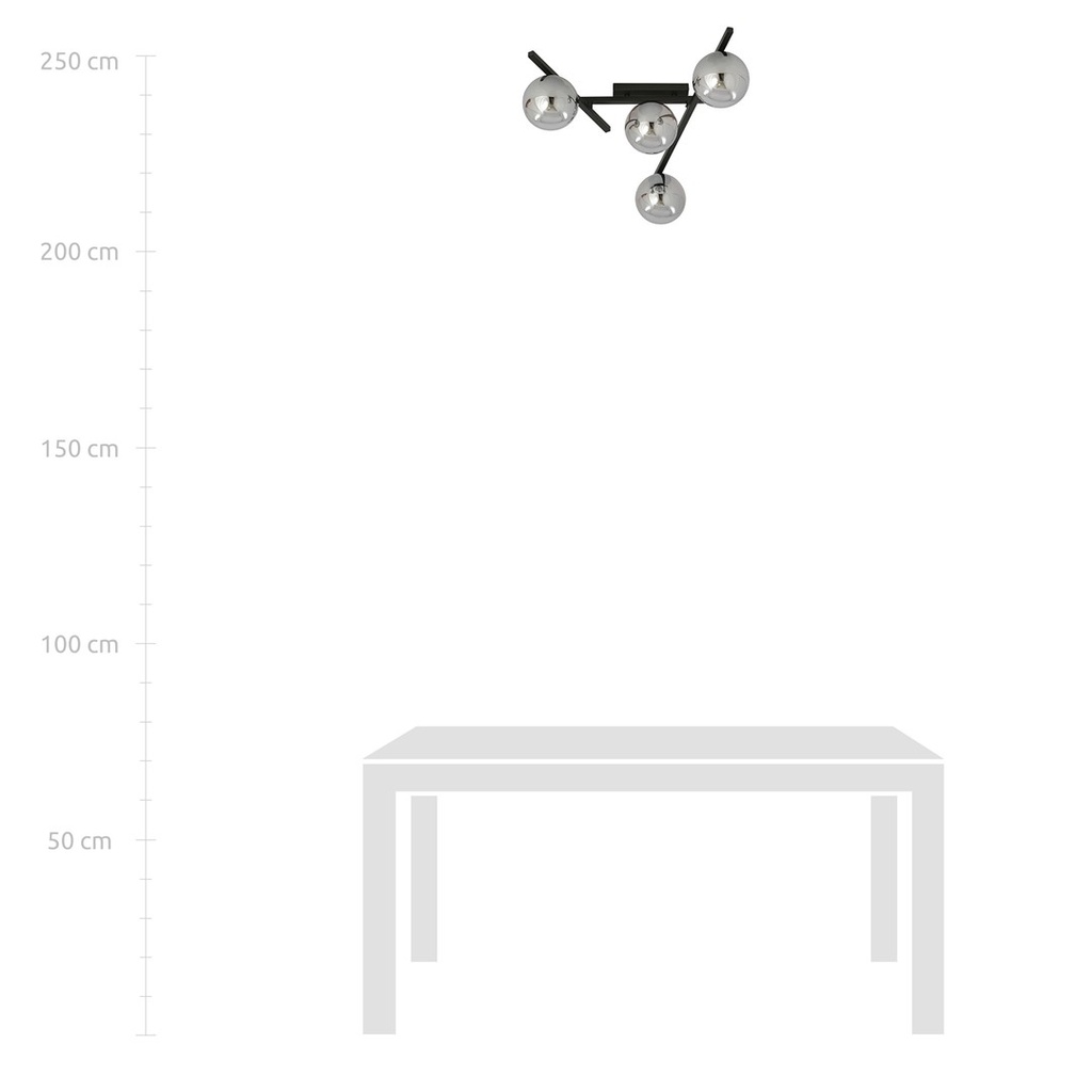 Smart 4 ceiling lamp – graphite – photo 5