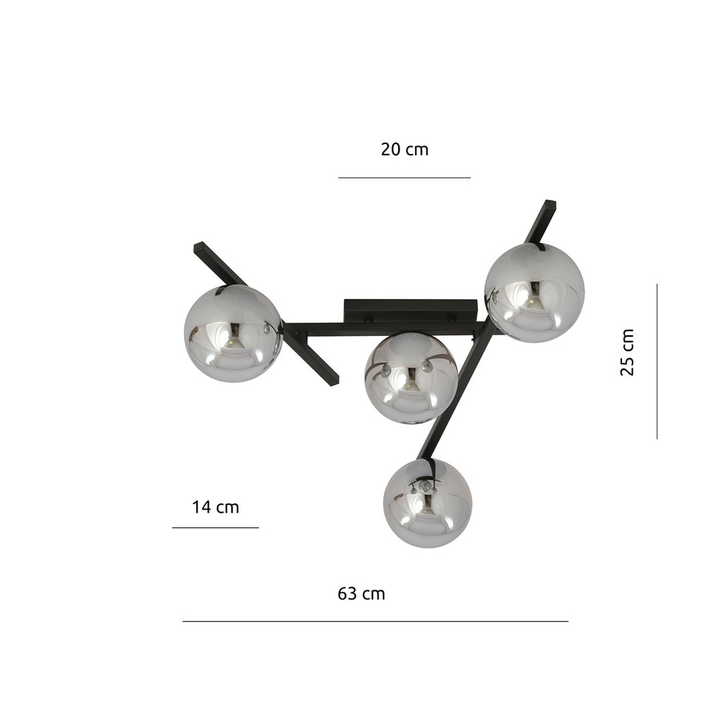 Smart 4 ceiling lamp – graphite – photo 6