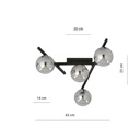 Smart 4 ceiling lamp – graphite – photo 6