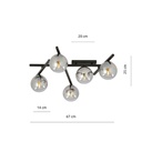 Smart 5 ceiling lamp – graphite – photo 3