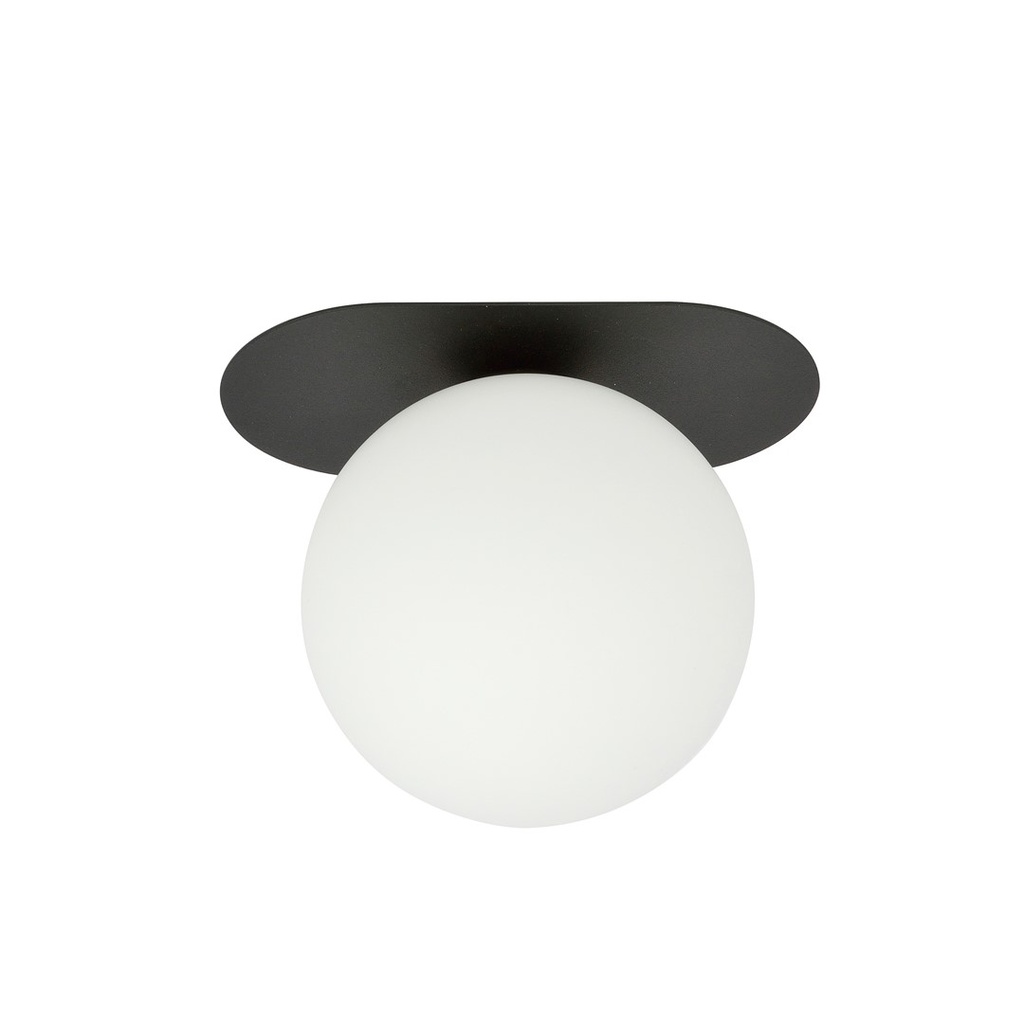 Plaza 1 ceiling lamp – black/opal – photo 3