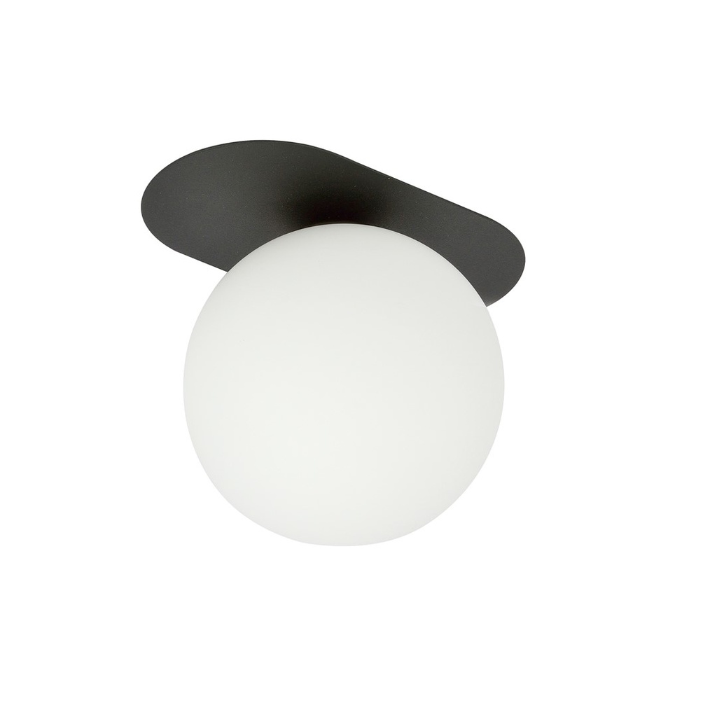 Plaza 1 ceiling lamp – black/opal – photo 6