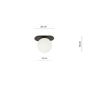 Plaza 1 ceiling lamp – black/opal – photo 7