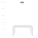 Plaza 1 ceiling lamp – black/opal – photo 8