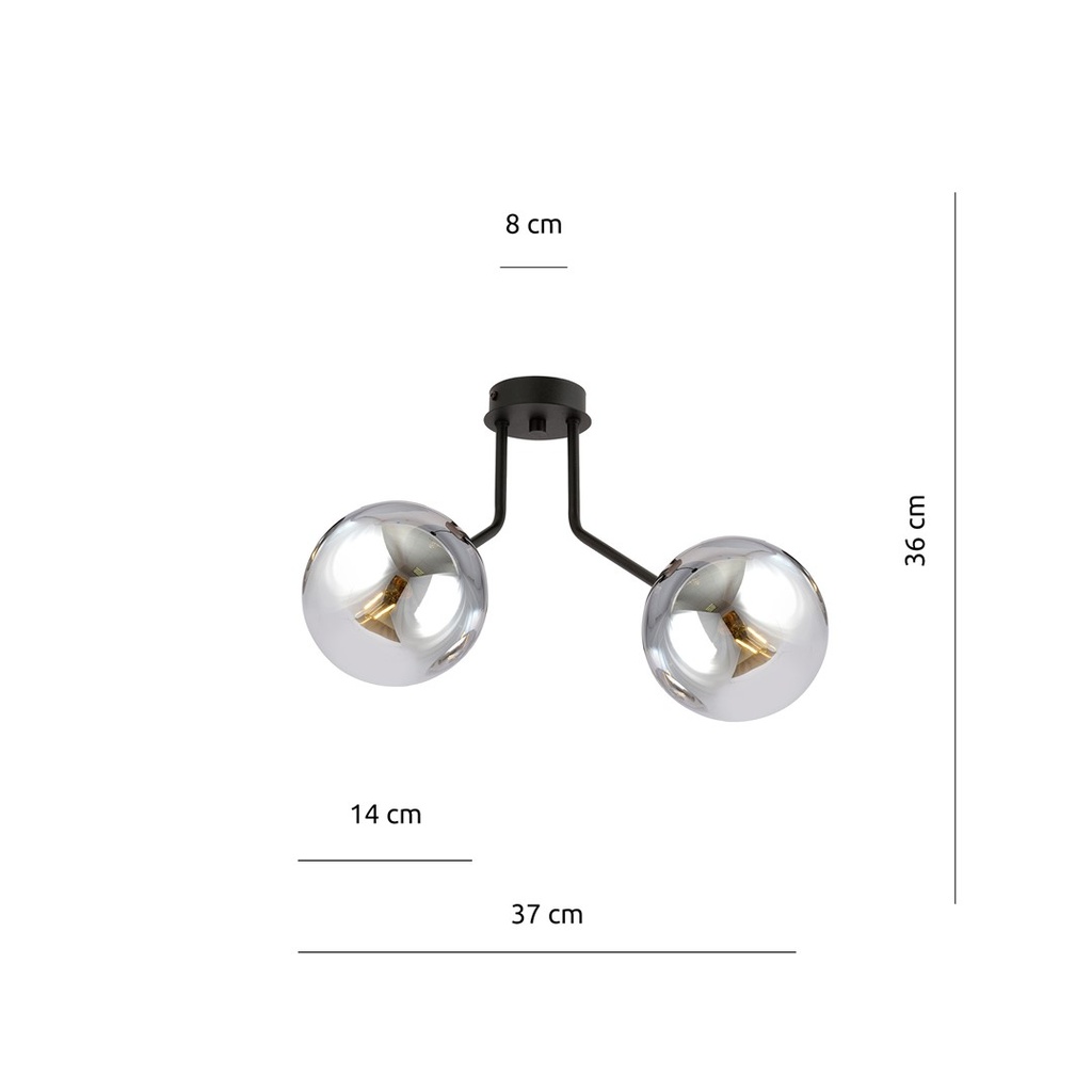 Nova 2 ceiling lamp – graphite – photo 6