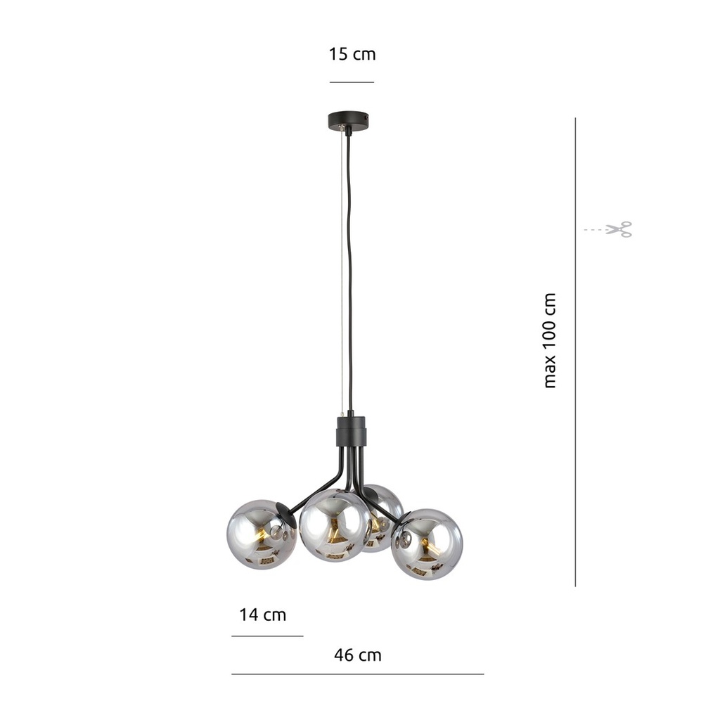 Nova 4 pendant lamp – graphite – photo 6