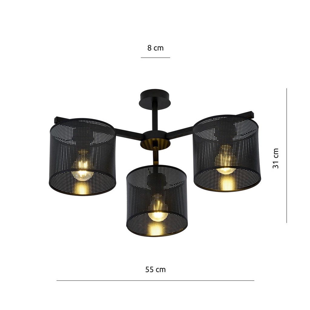 Jordan 3 ceiling lamp – black – photo 6