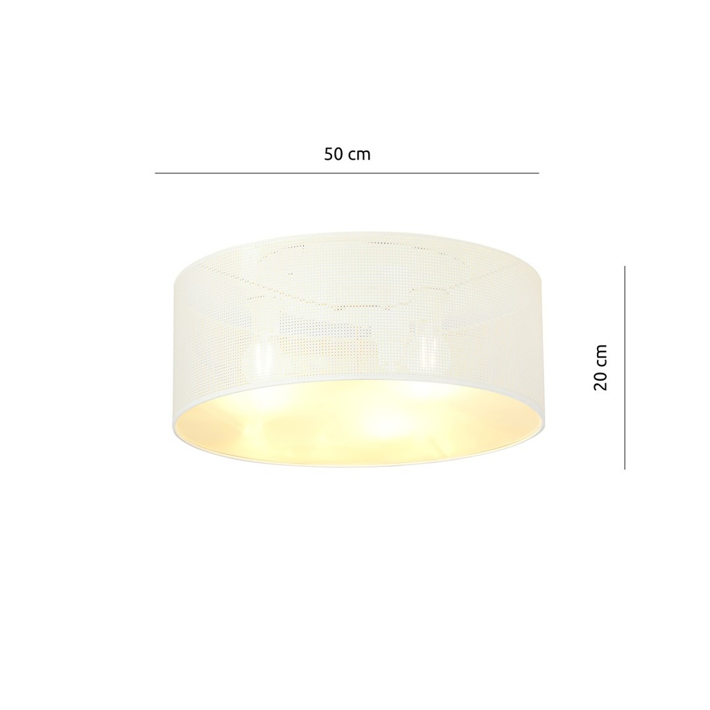 Aston 3 ceiling lamp – White – photo 6